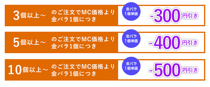 金パラMC販売