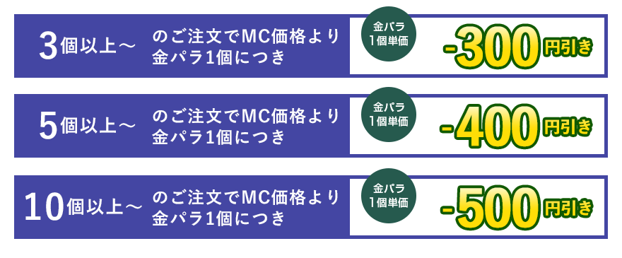 金パラMC販売